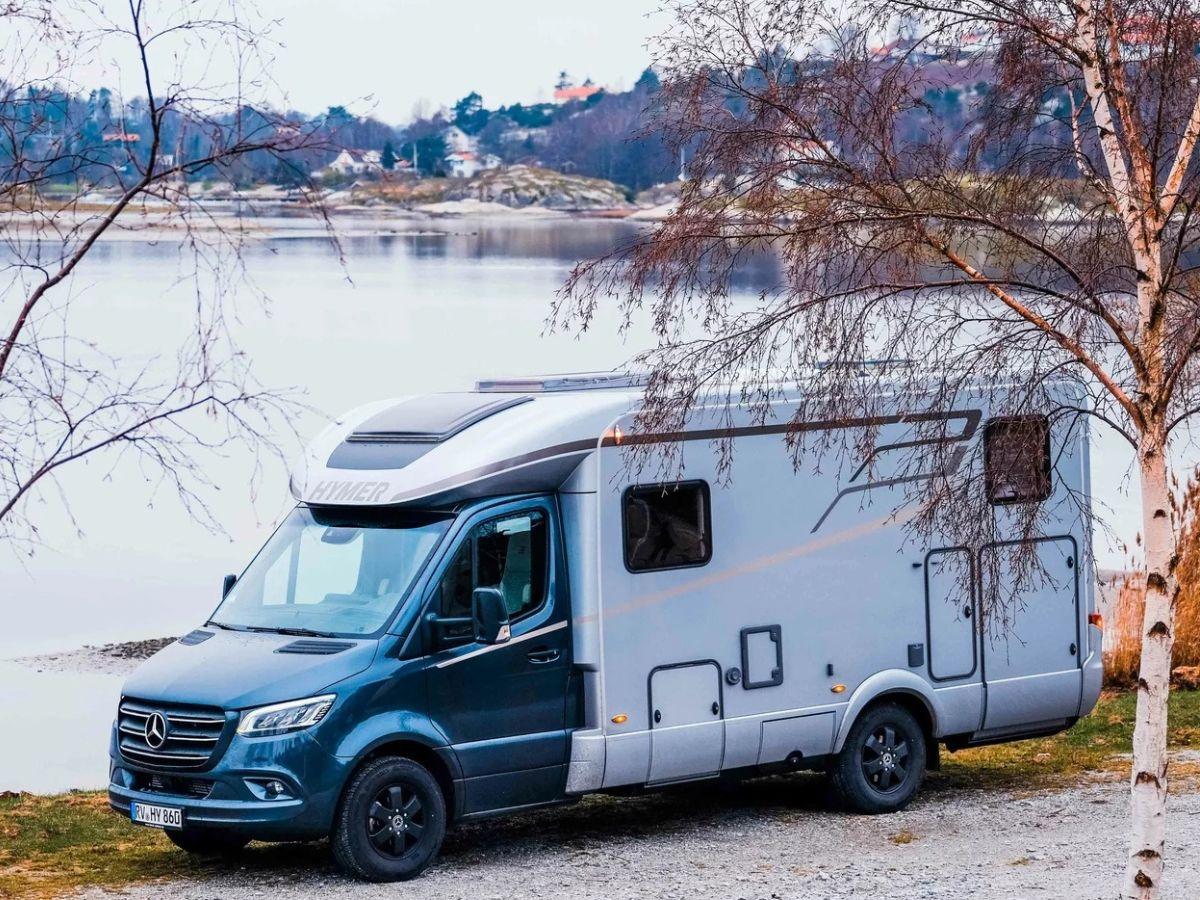 vista de autocaravana hymer premium