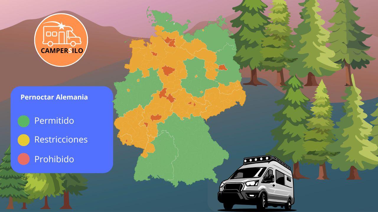 Pernoctar en Alemania con camper o autocaravana: guía completa y mapa
